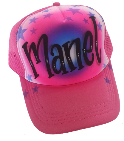 Airbrush Trucker Cap Name Design 009