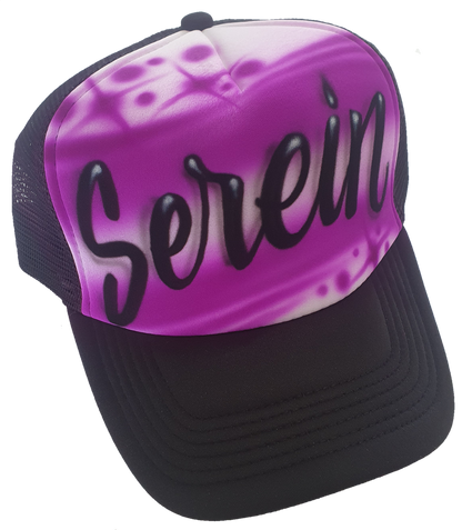 Airbrush Trucker Cap Name Design 006