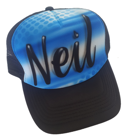 Airbrush Trucker Cap Name Design 012