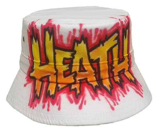 Airbrush Bucket Hat Name Design 019