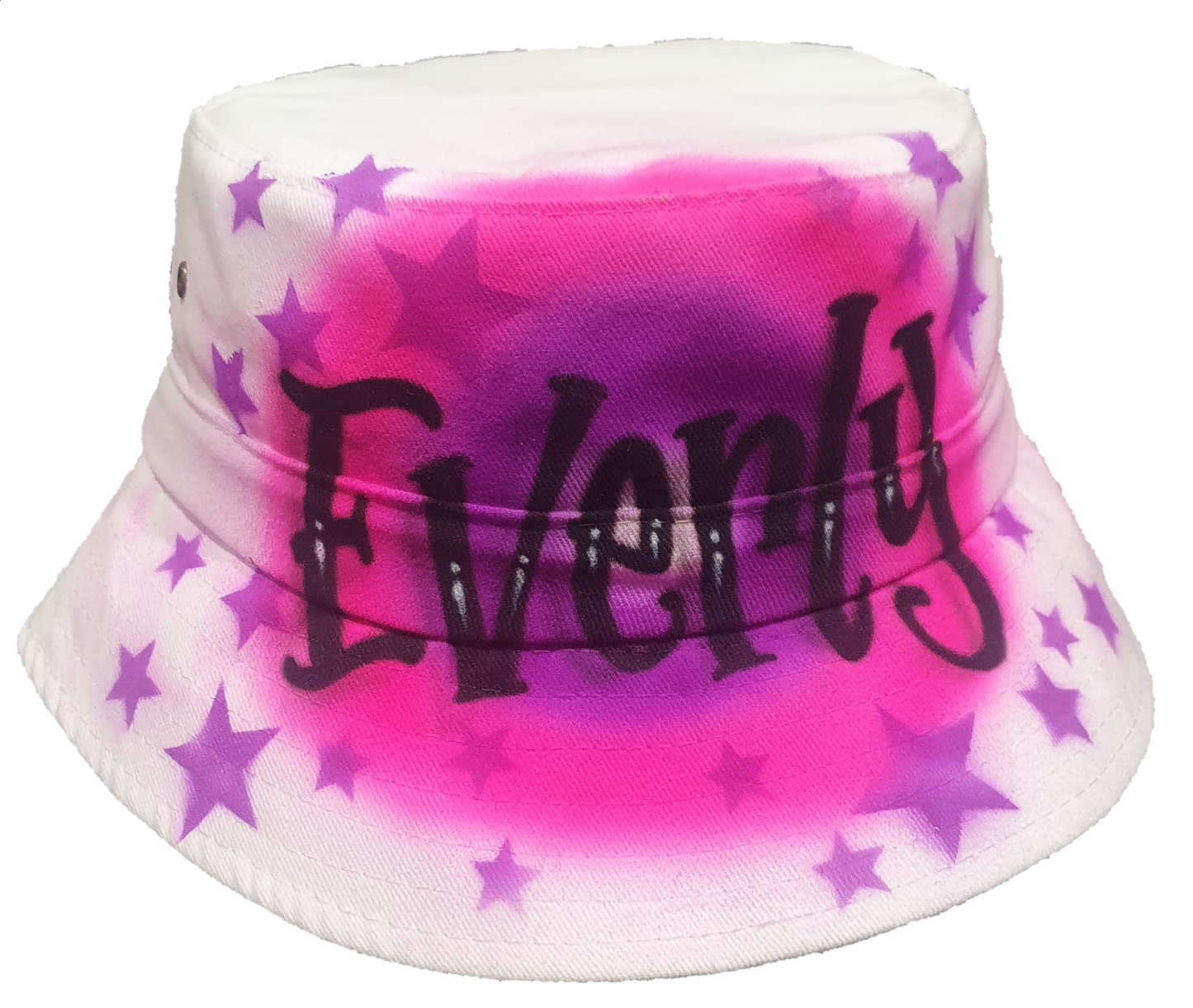 Airbrush Bucket Hat Name Design 009