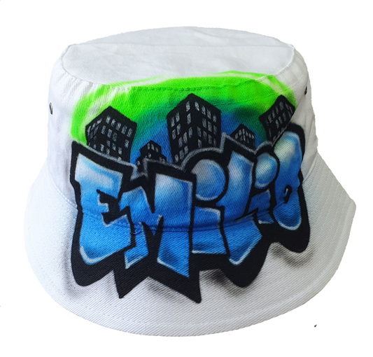 Airbrush Bucket Hat Name Design 023