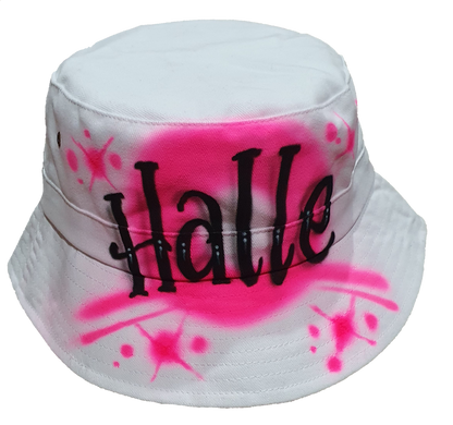 Airbrush Bucket Hat Name Design 008