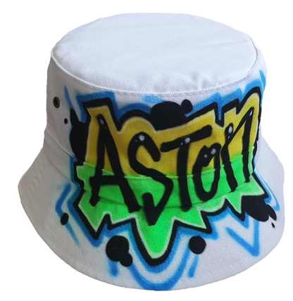 Airbrush Bucket Hat Name Design 011