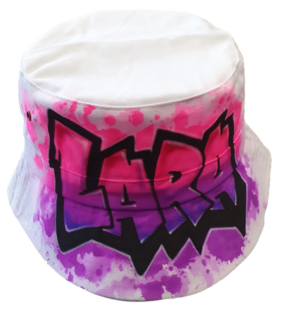 Airbrush Bucket Hat Name Design 021