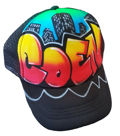 Airbrush Trucker Cap Name Design 023