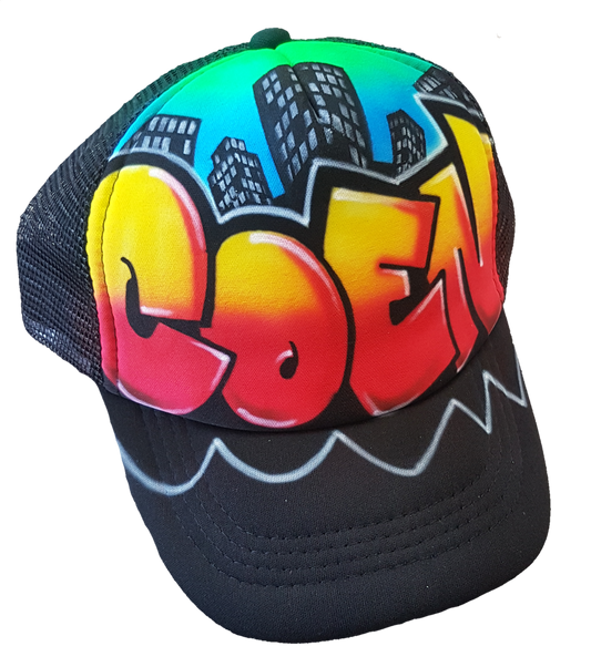 Airbrush Trucker Cap Name Design 023