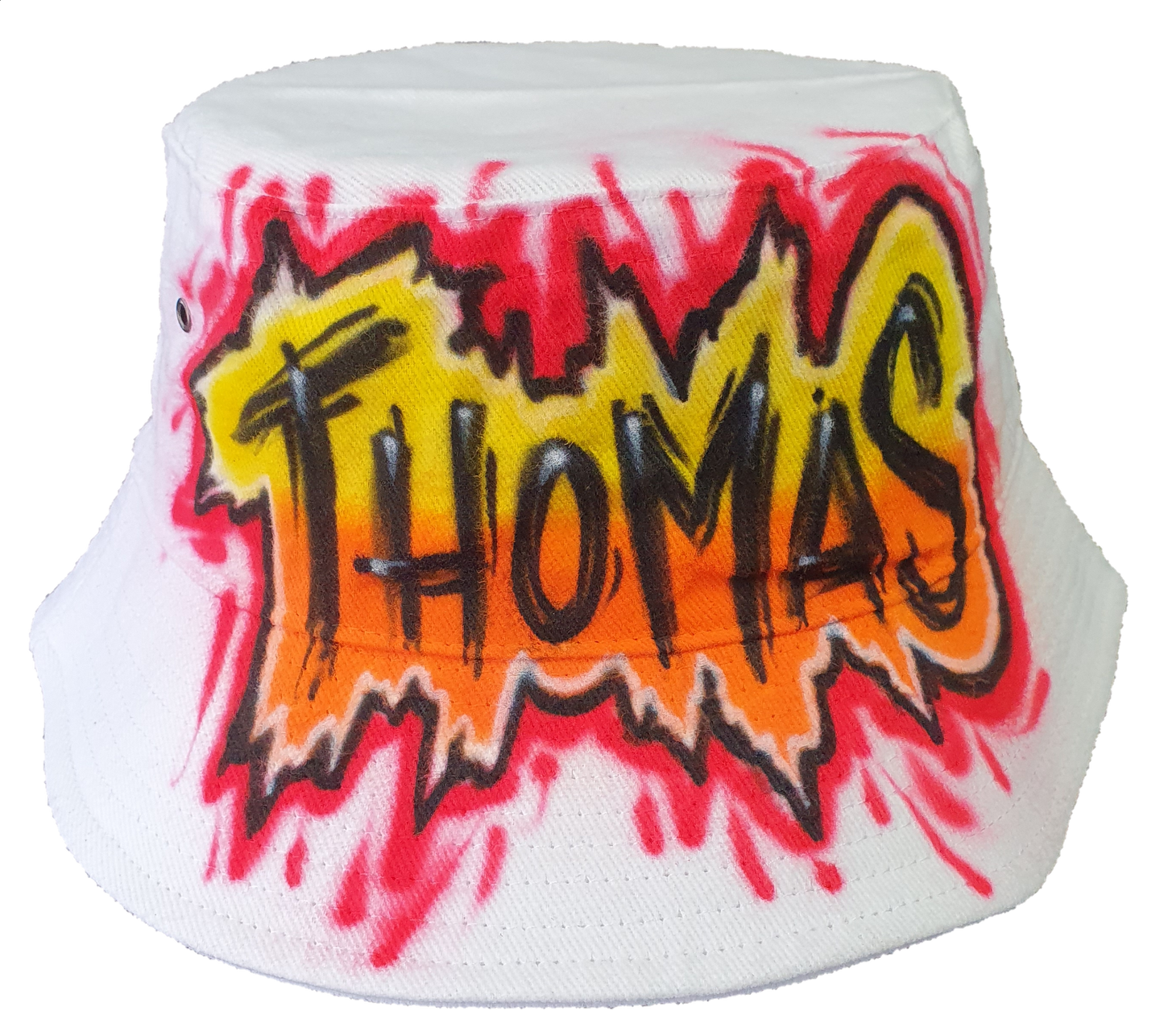 Airbrush Bucket Hat Name Design 010