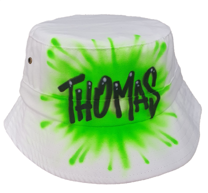 Airbrush Bucket Hat Name Design 004