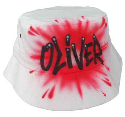 Airbrush Bucket Hat Name Design 004