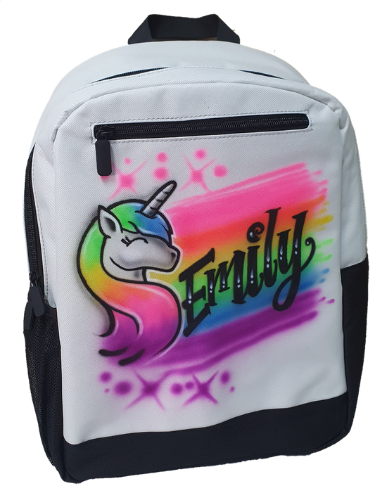 Airbrush Backpack Unicorn Design 025