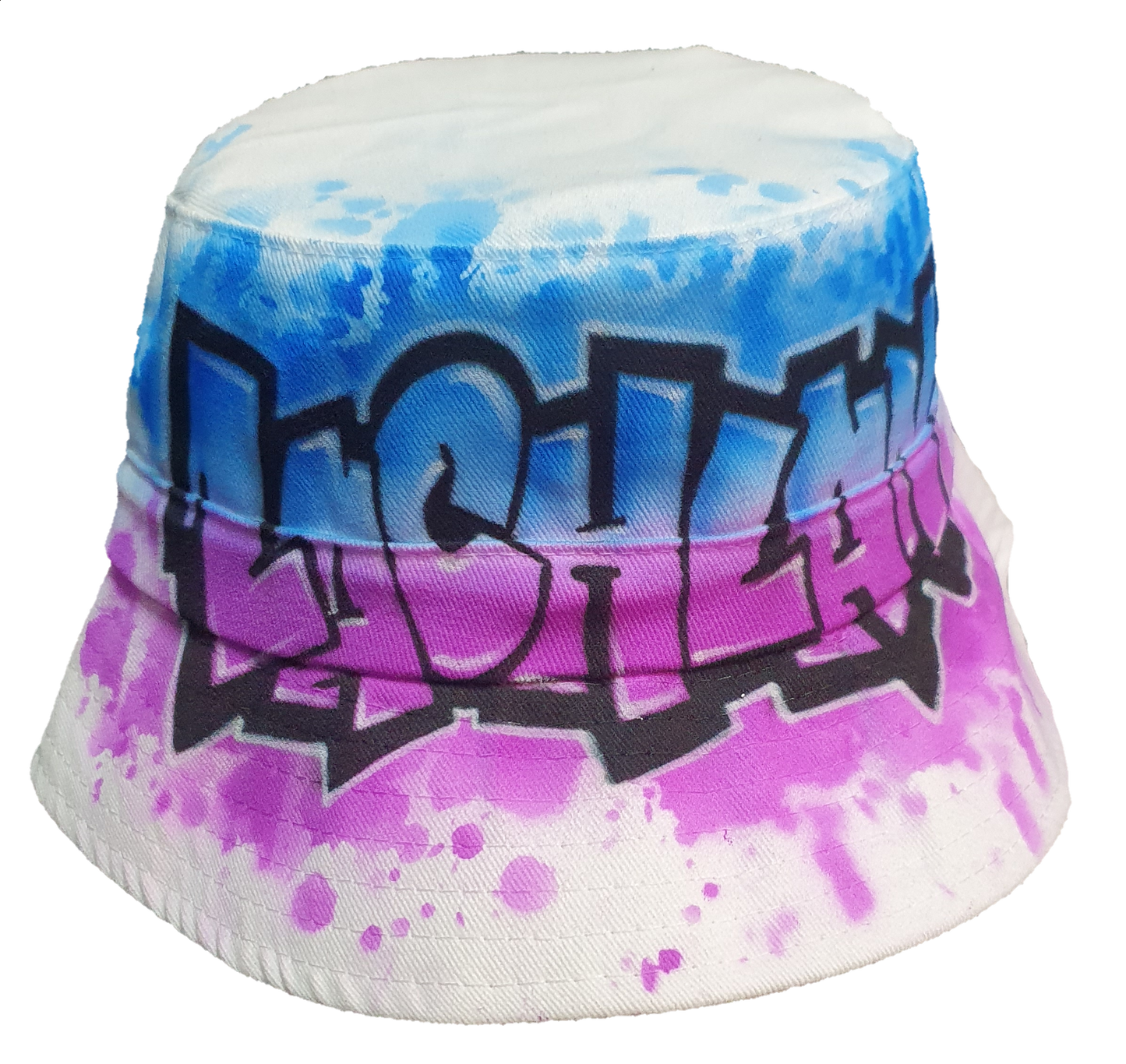 Airbrush Bucket Hat Name Design 021