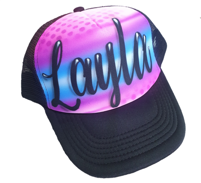 Airbrush Trucker Cap Name Design 012