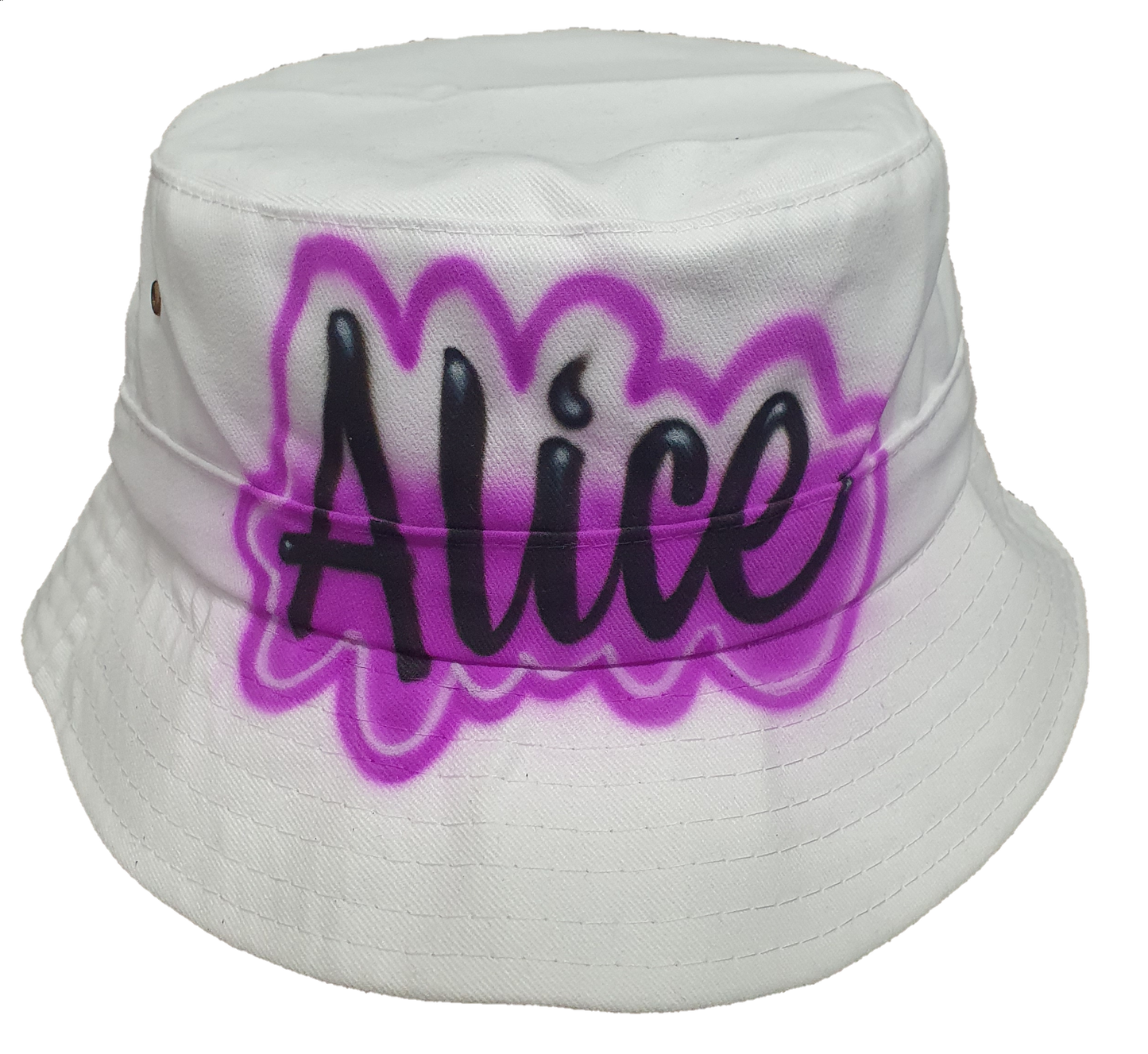Airbrush Bucket Hat Name Design 002