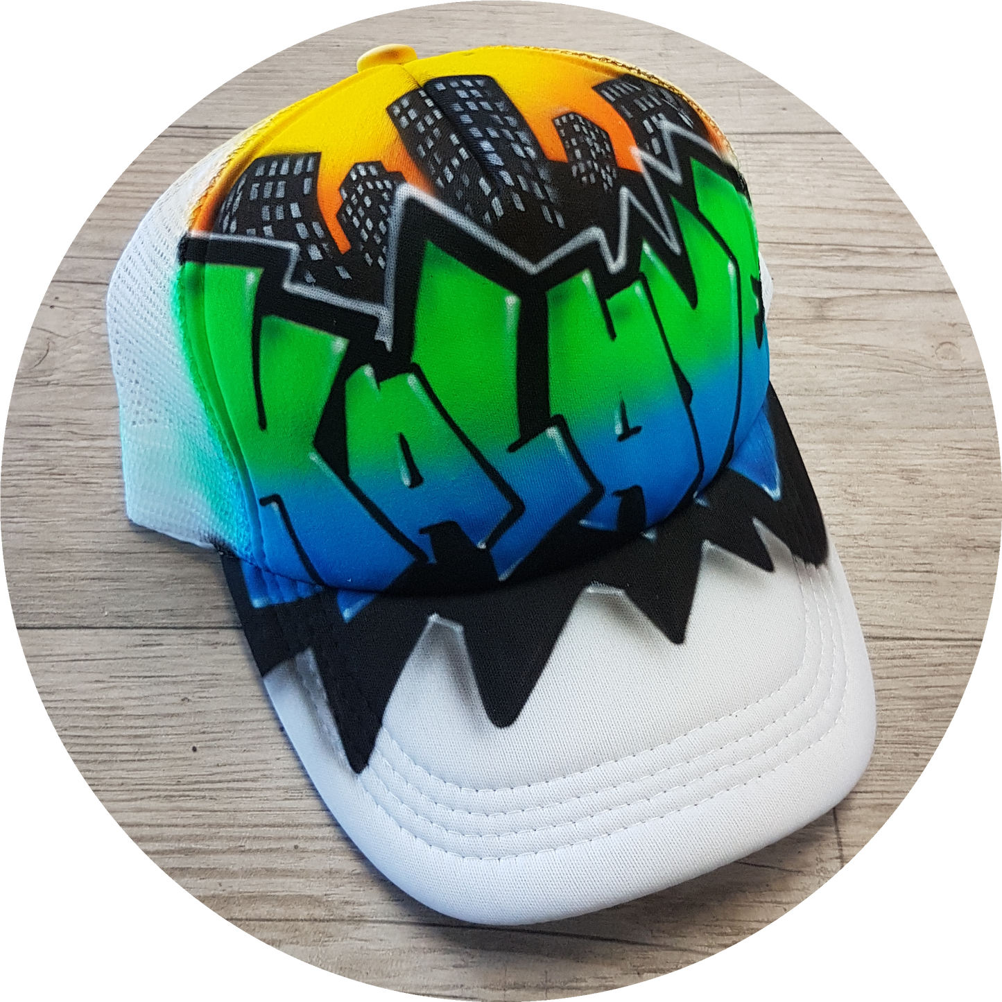 Airbrush Trucker Cap Name Design 023