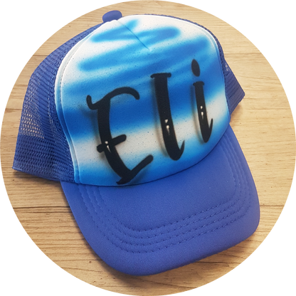 Airbrush Trucker Cap Name Design 001