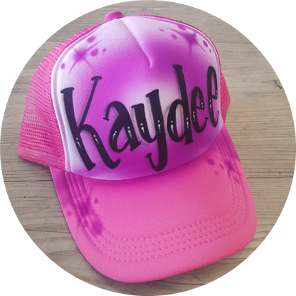 Airbrush Trucker Cap Name Design 008