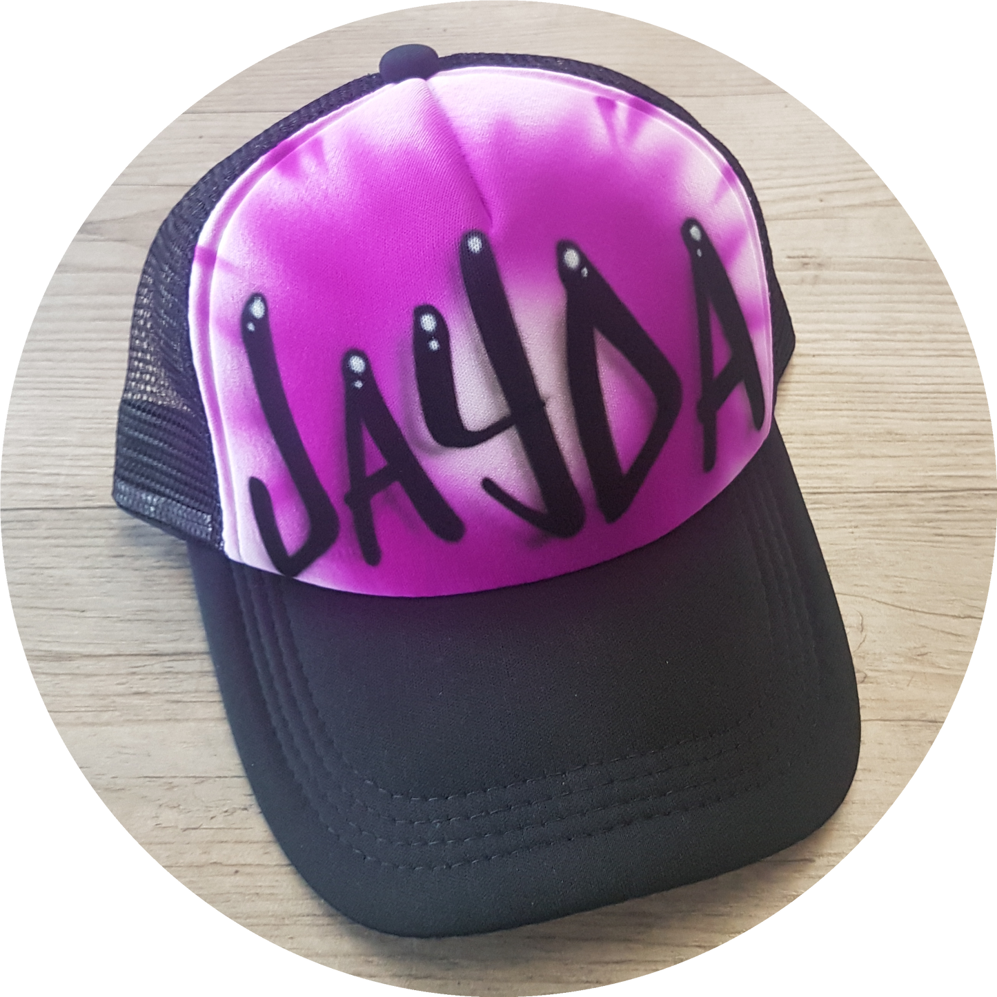 Airbrush Trucker Cap Name Design 004