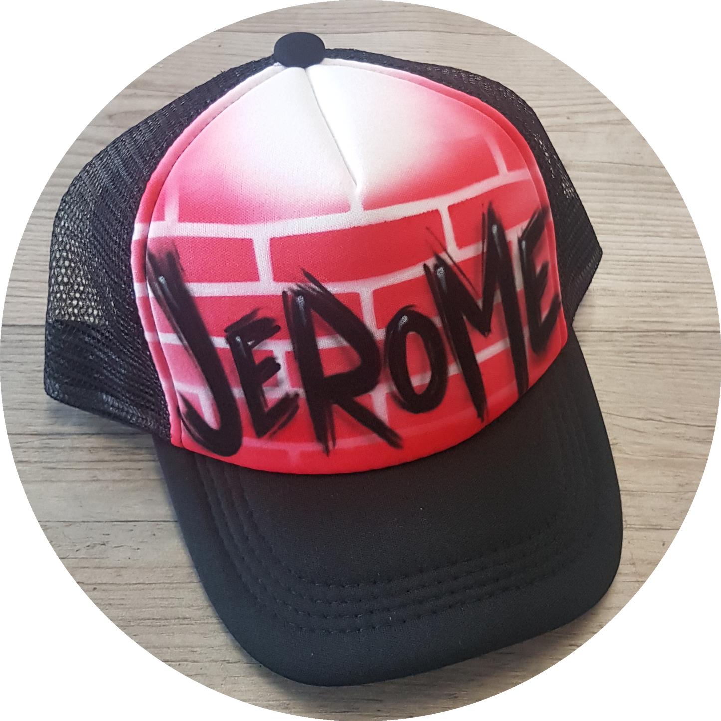 Airbrush Trucker Cap Name Design 015