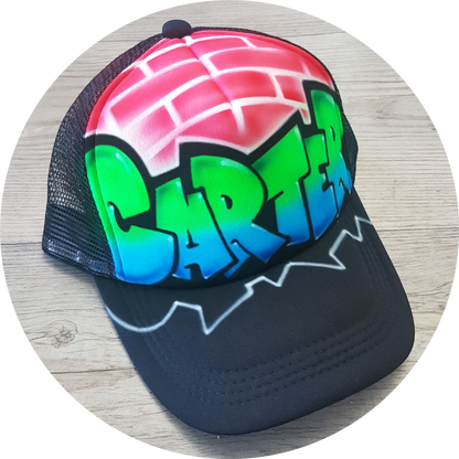 Airbrush Trucker Cap Name Design 024