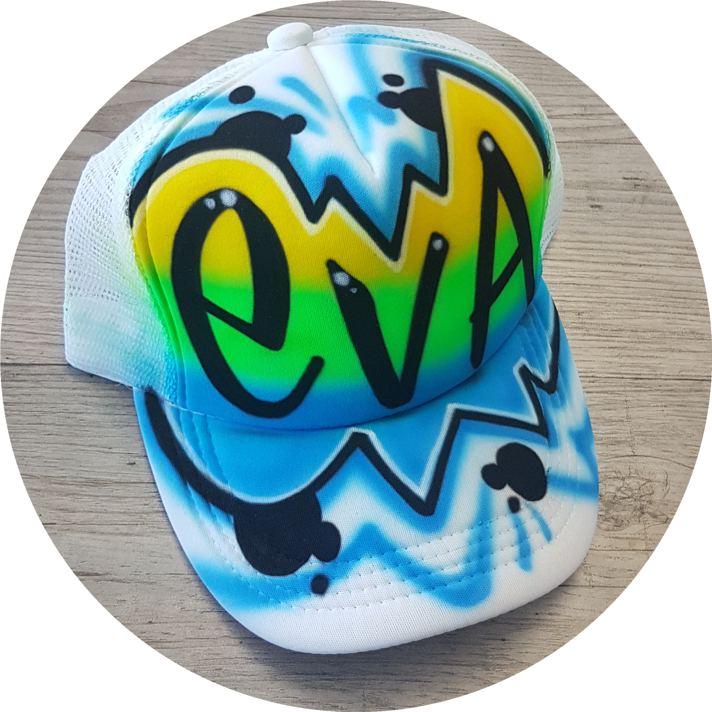 Airbrush Trucker Cap Name Design 011