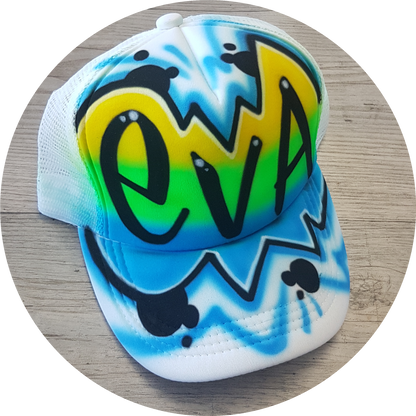 Airbrush Trucker Cap Name Design 011