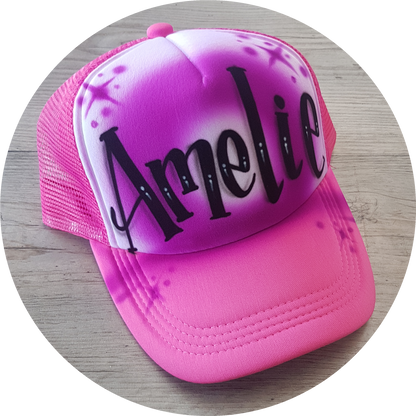 Airbrush Trucker Cap Name Design 008