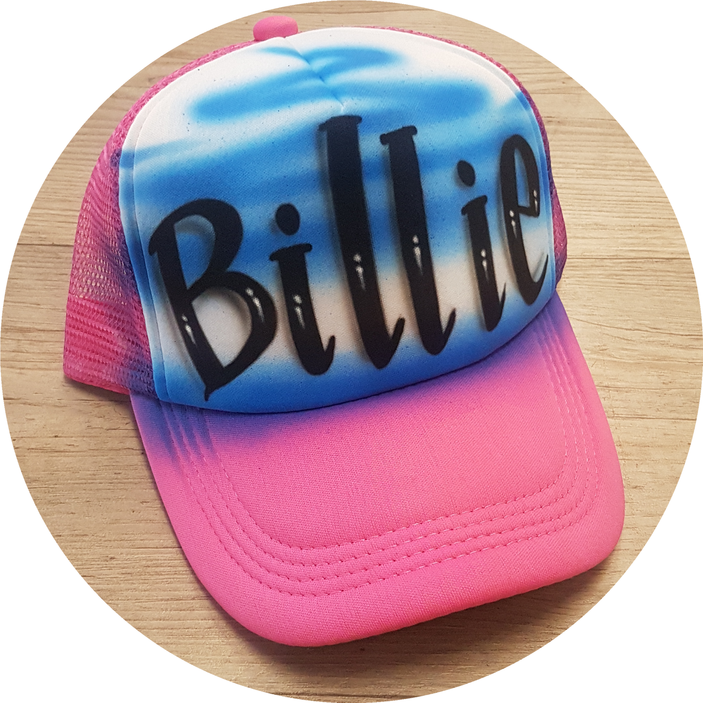 Airbrush Trucker Cap Name Design 001