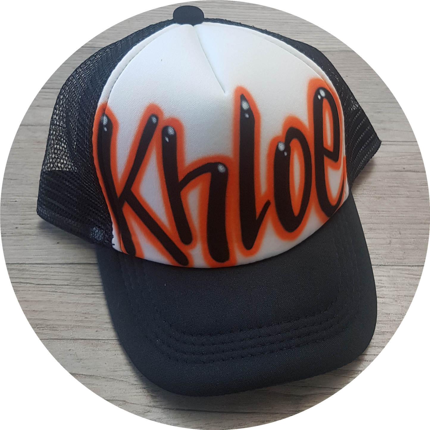 Airbrush Trucker Cap Name Design 007