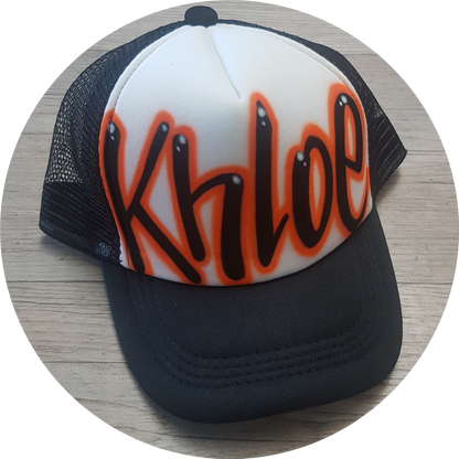 Airbrush Trucker Cap Name Design 007