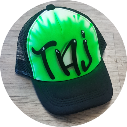 Airbrush Trucker Cap Name Design 004