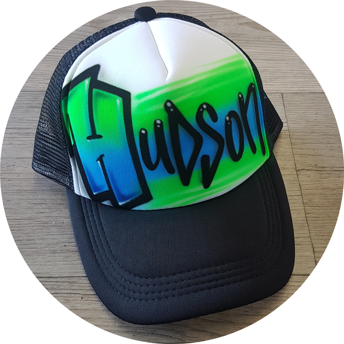 Airbrush Trucker Cap Name Design 016