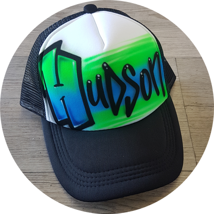 Airbrush Trucker Cap Name Design 016