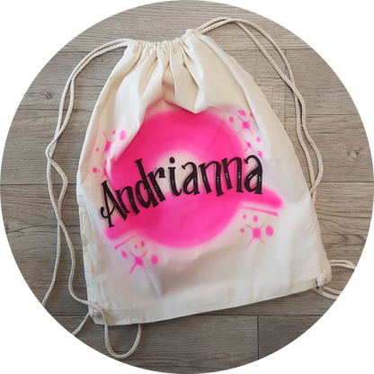 Airbrush Calico Bag Name Design 008