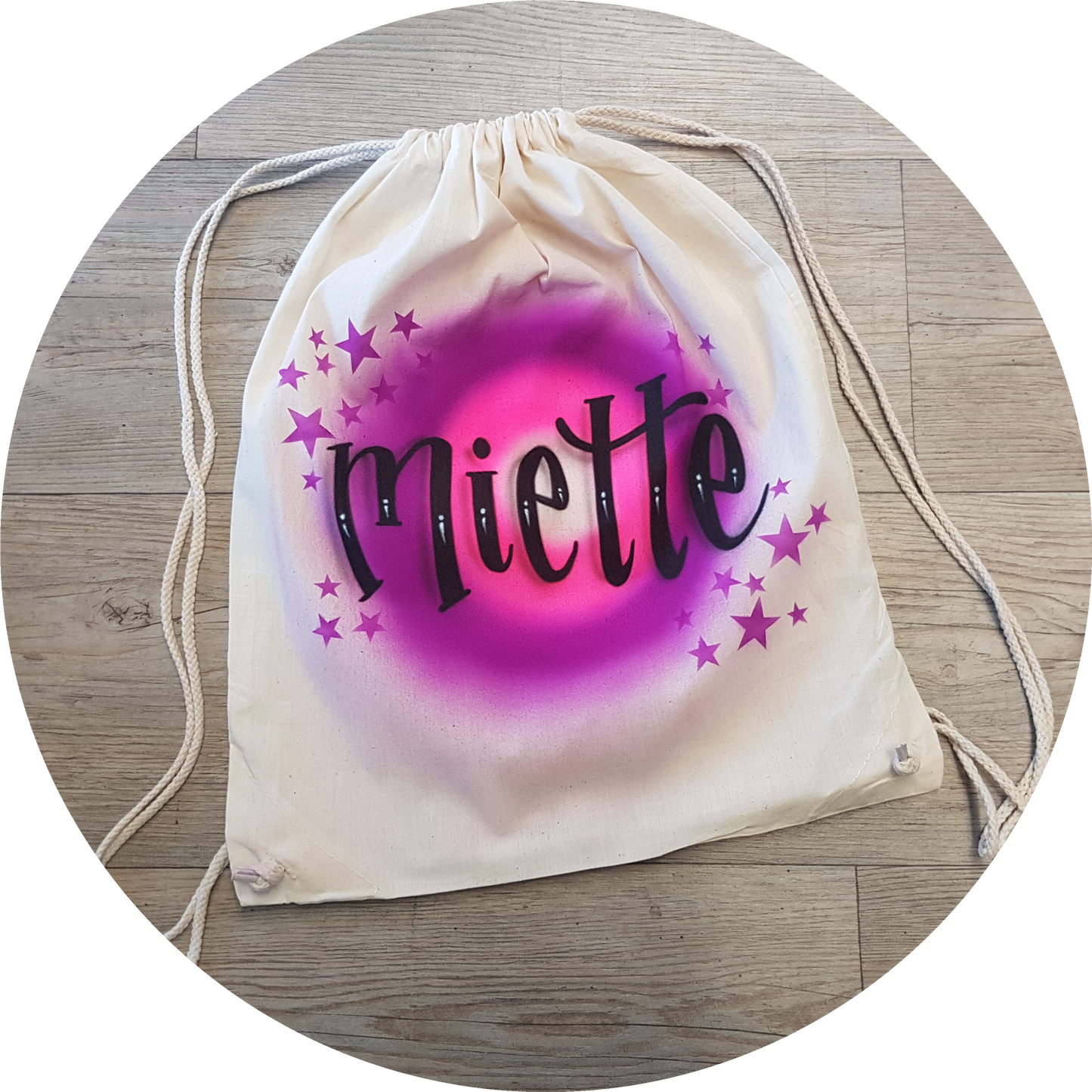 Airbrush Calico Bag Name Design 009