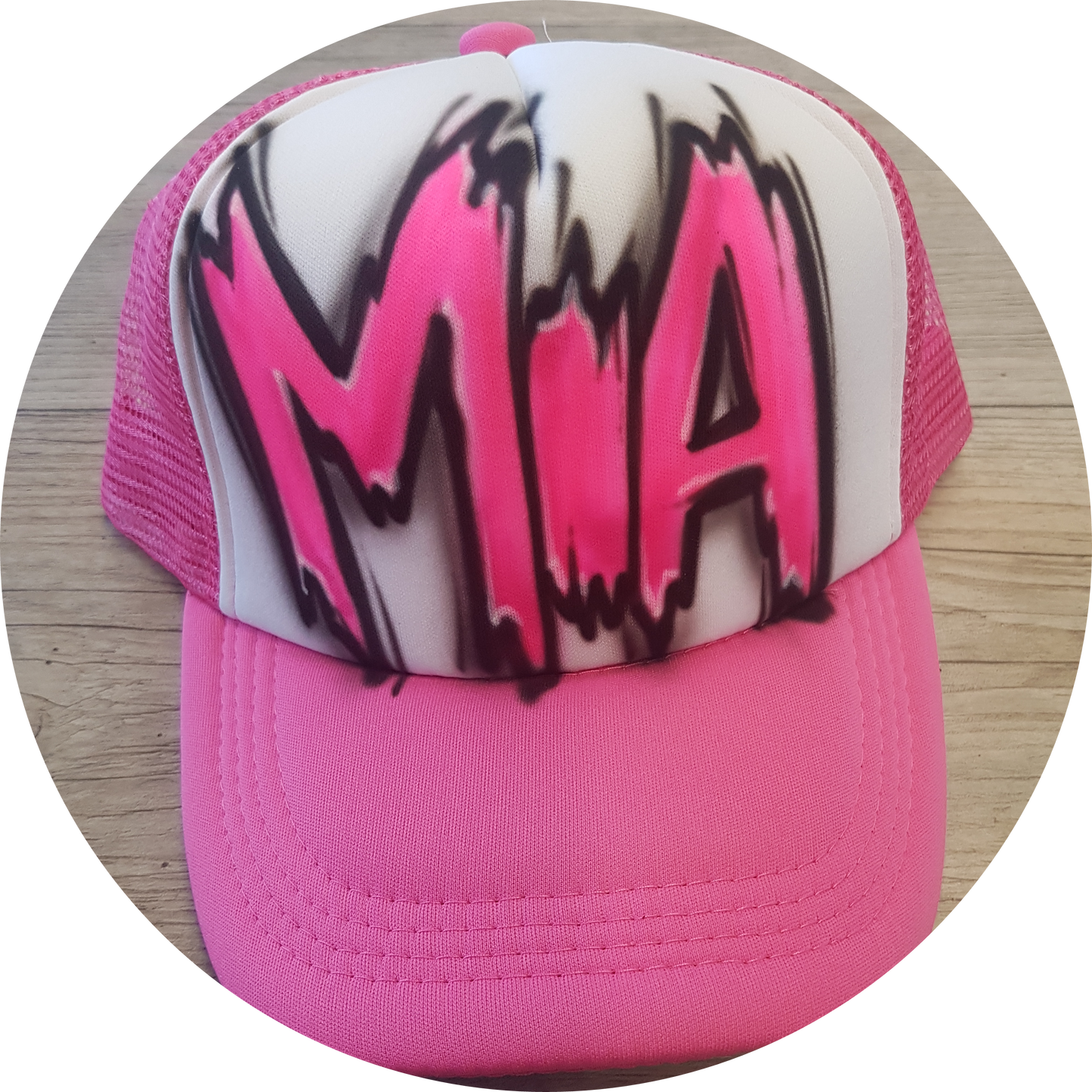 Airbrush Trucker Cap Name Design 019