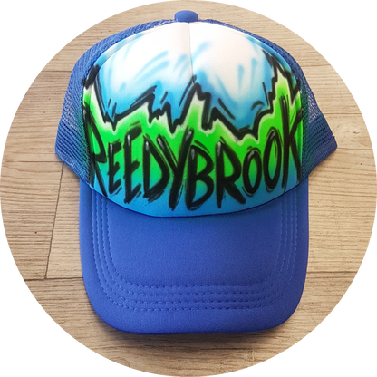 Airbrush Trucker Cap Name Design 010