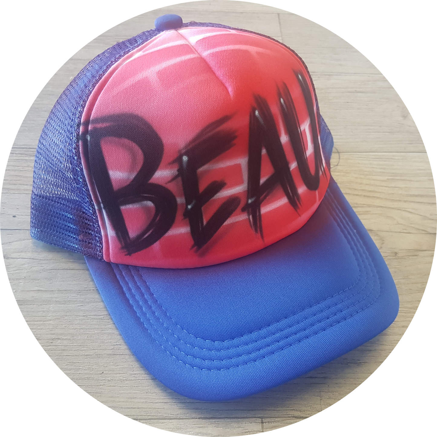 Airbrush Trucker Cap Name Design 015