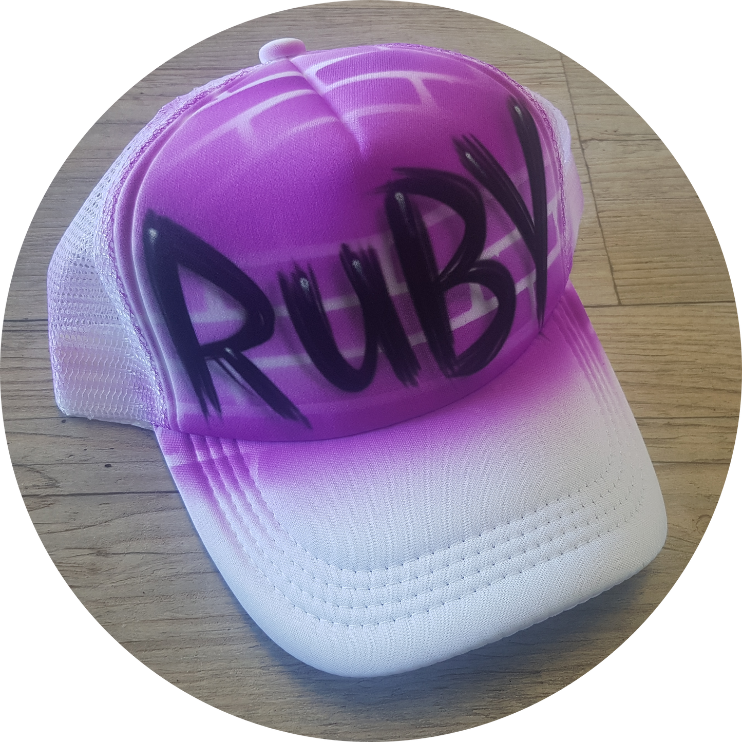 Airbrush Trucker Cap Name Design 015