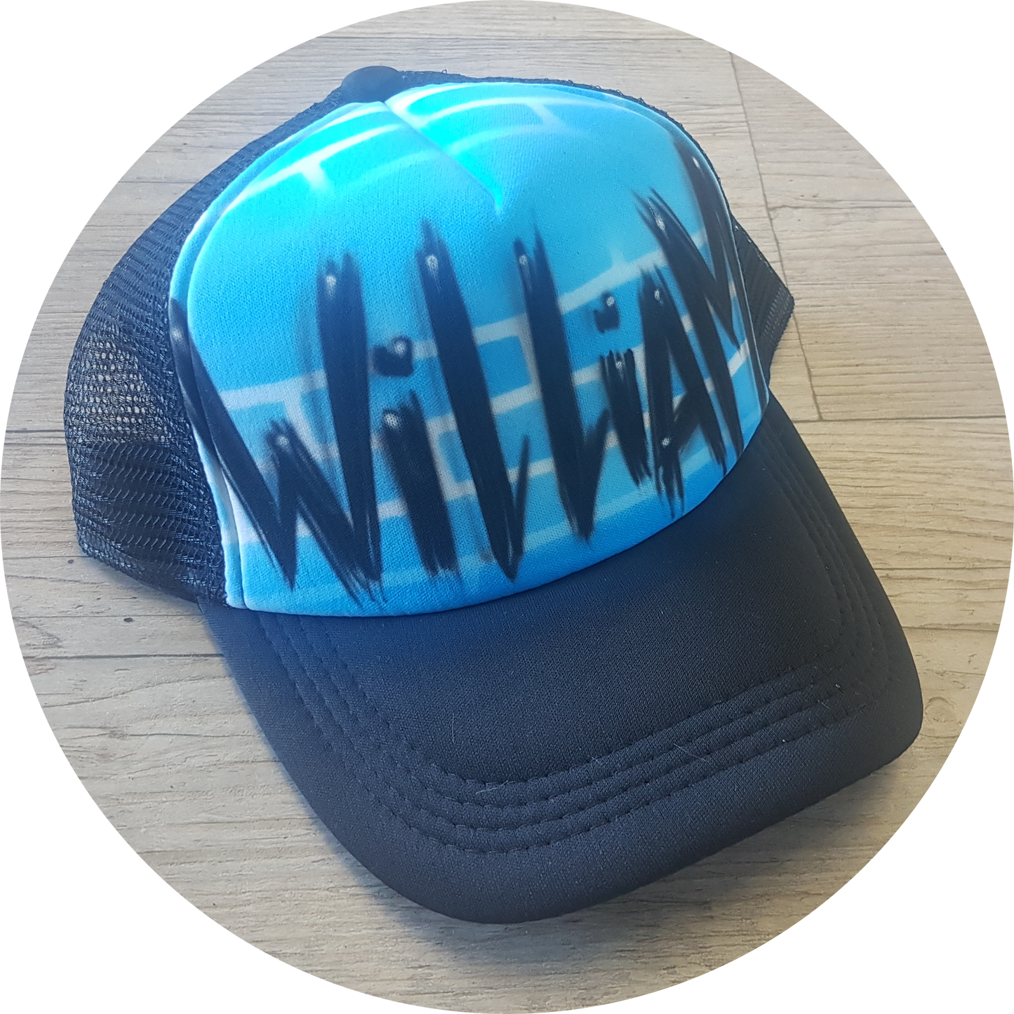 Airbrush Trucker Cap Name Design 015