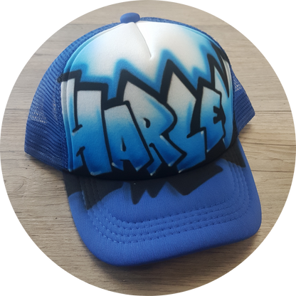 Airbrush Trucker Cap Name Design 020