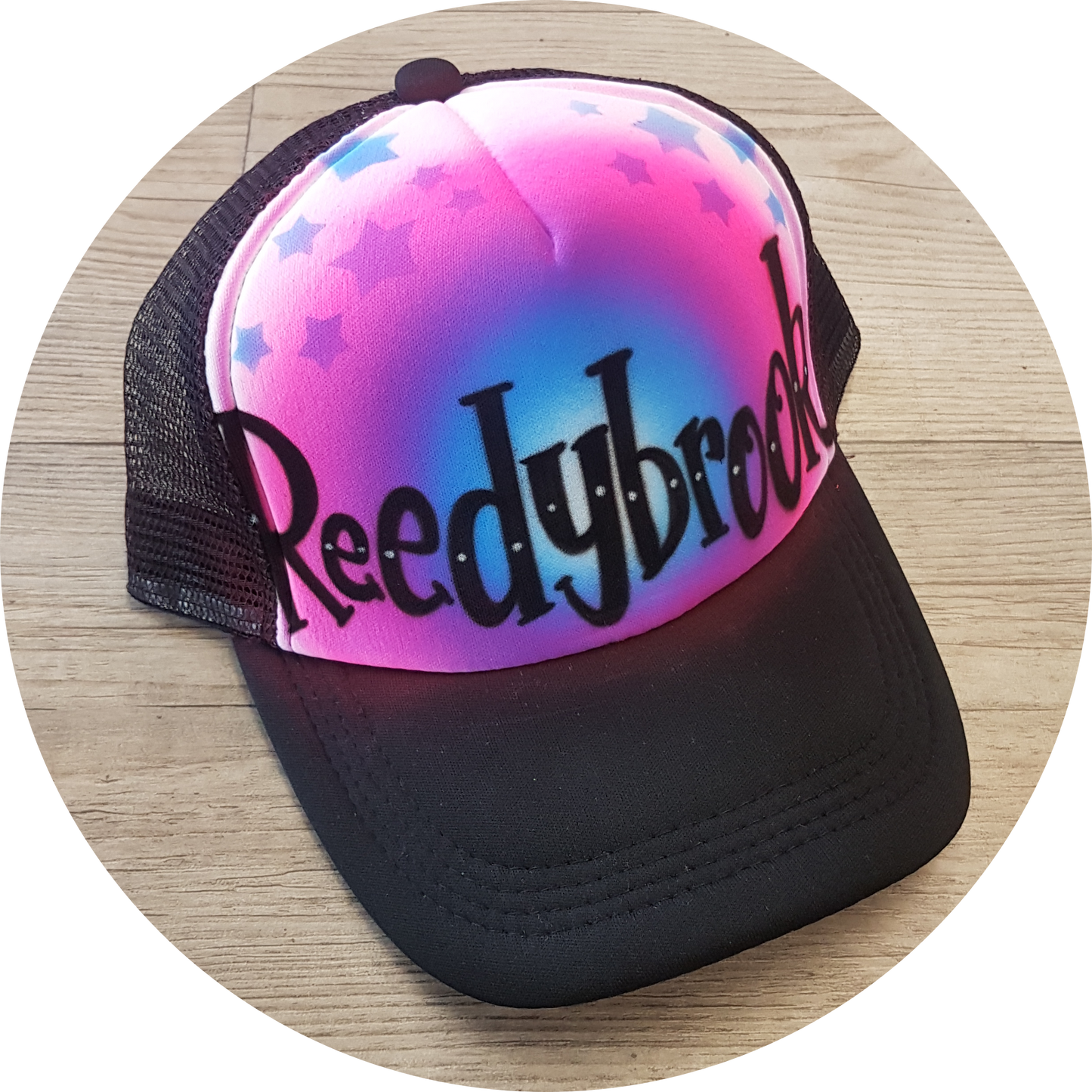 Airbrush Trucker Cap Name Design 009