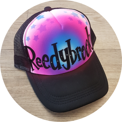 Airbrush Trucker Cap Name Design 009