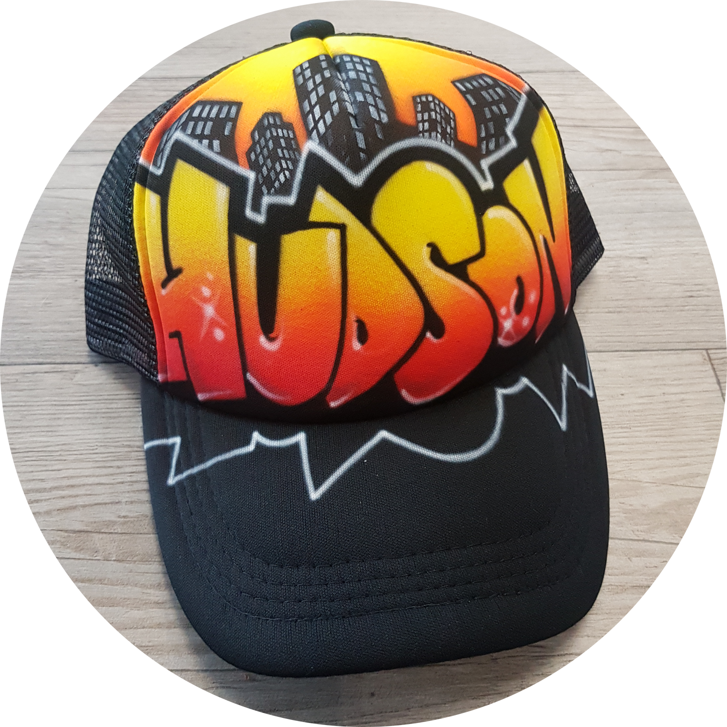 Airbrush Trucker Cap Name Design 023