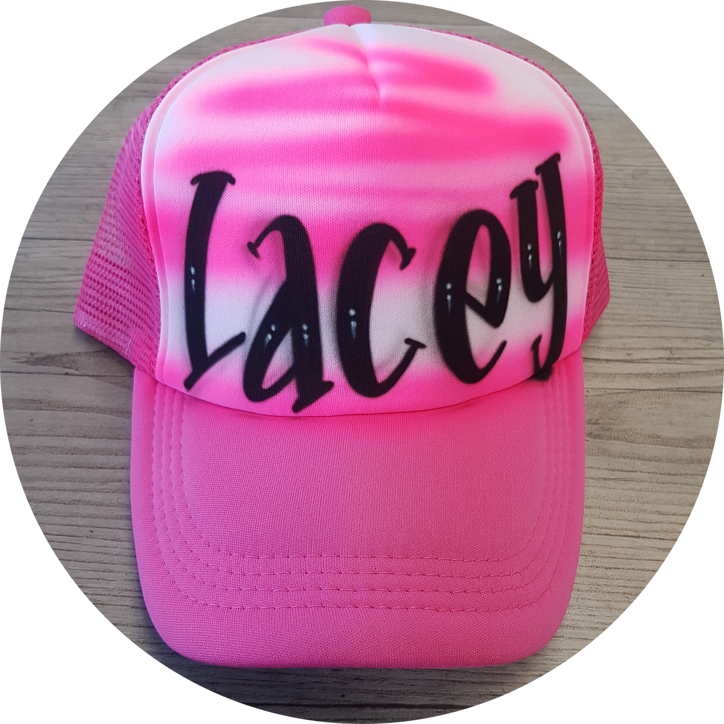 Airbrush Trucker Cap Name Design 001