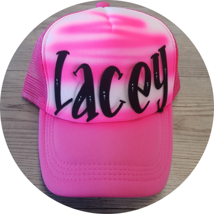 Airbrush Trucker Cap Name Design 001