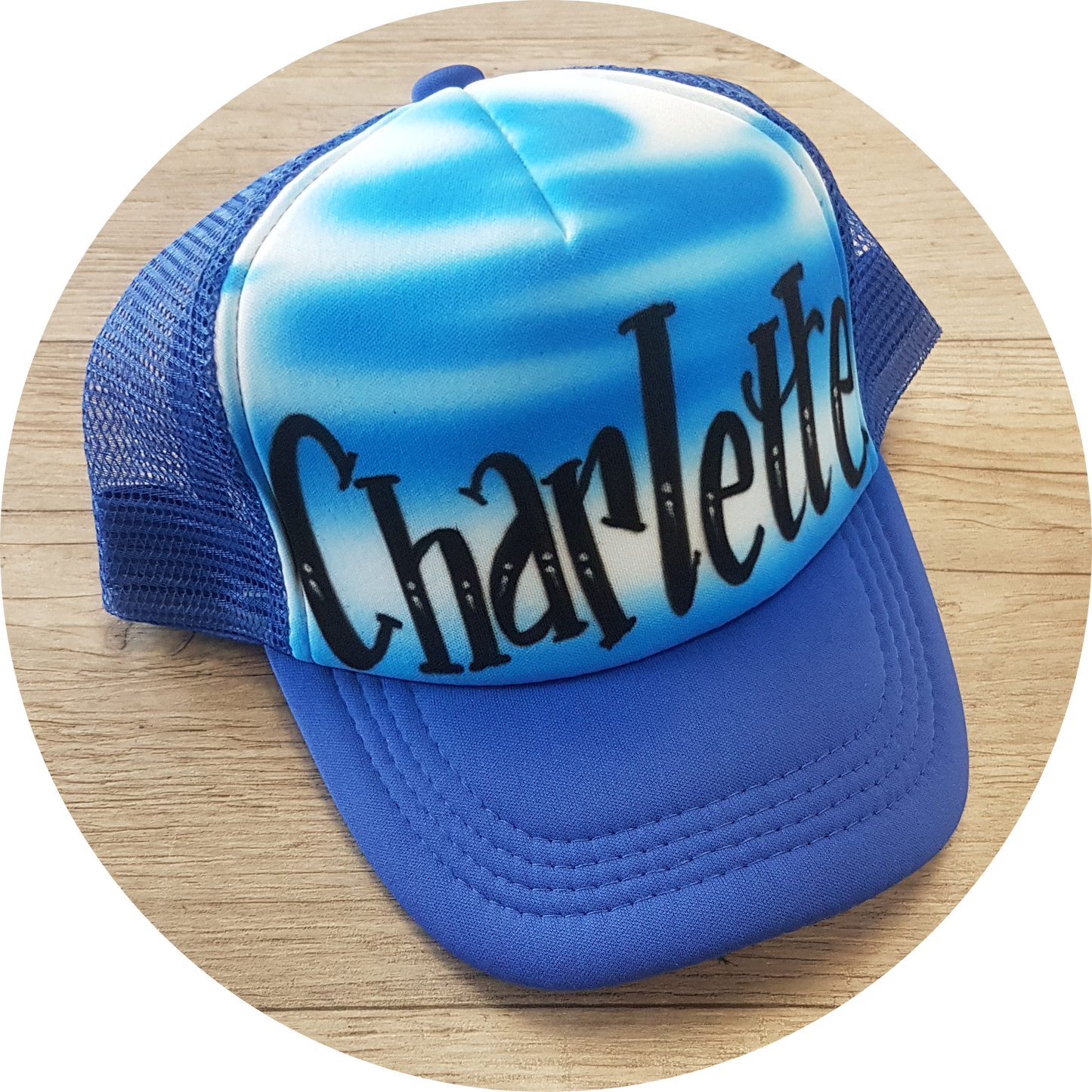 Airbrush Trucker Cap Name Design 001