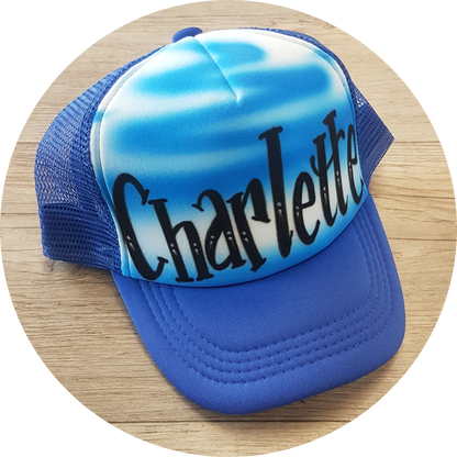 Airbrush Trucker Cap Name Design 001