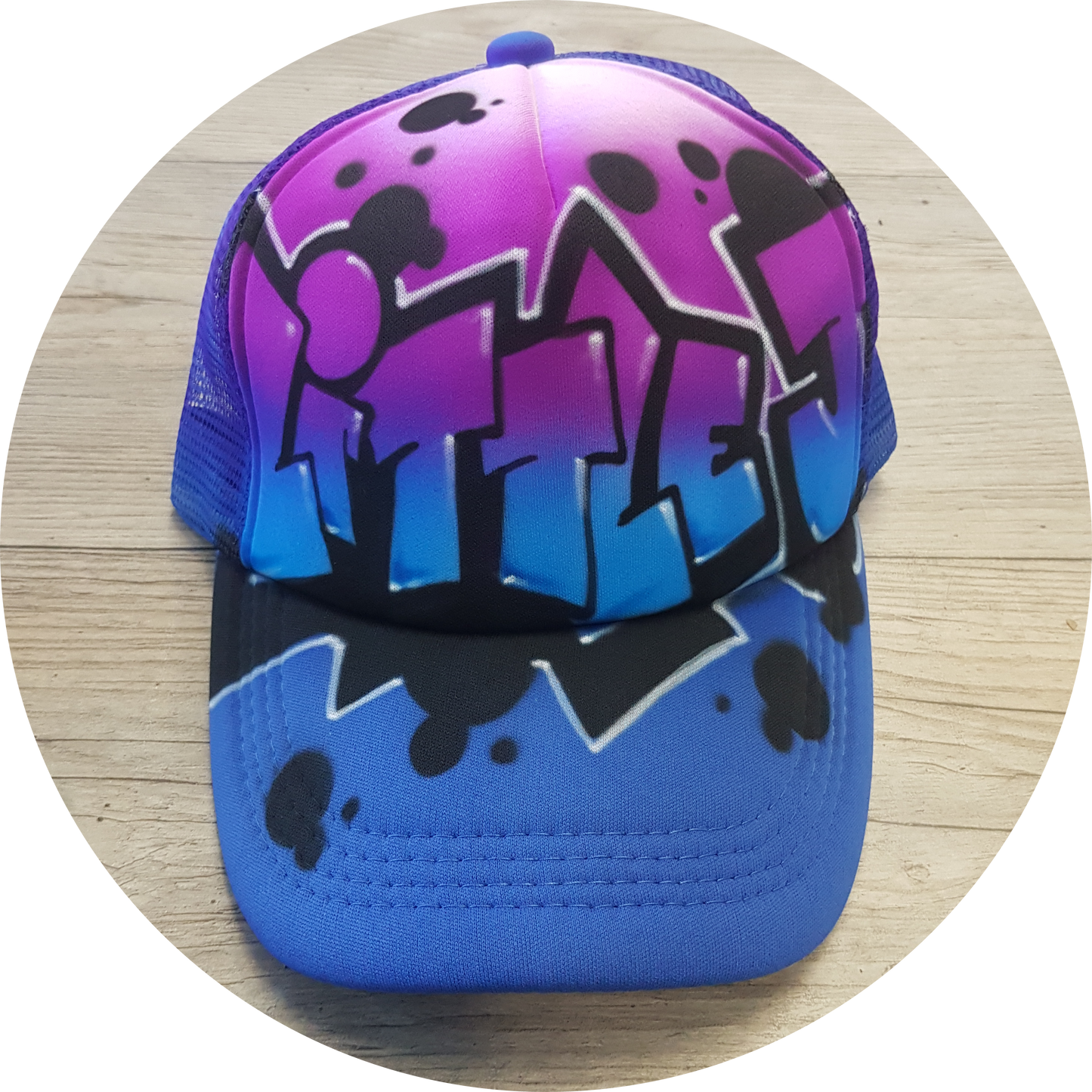 Airbrush Trucker Cap Name Design 022