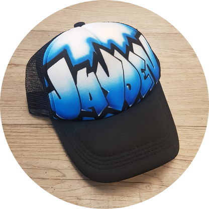 Airbrush Trucker Cap Name Design 020